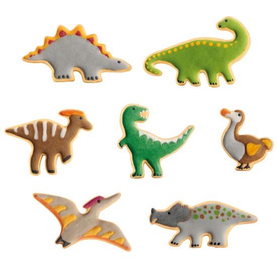Udstikkersæt Med 7 Forskellige Dinosaurer    Hurtig Levering fra Tescoma
