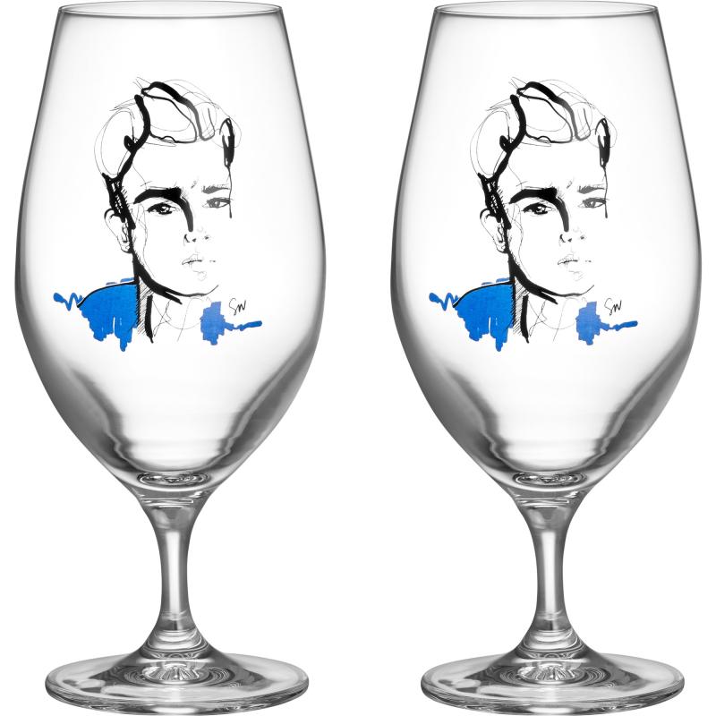 All About You Celebrate Him ølglas Blå, 40 Cl, 2 Stk. fra Kosta Boda