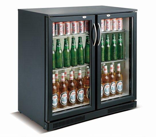 Backbar   Barkøleskab   2 Låger   Sort fra Combisteel