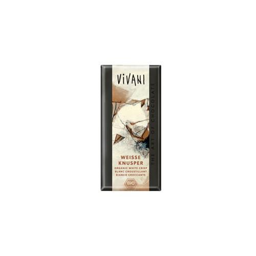 Hvid Chokolade Med Crisp økologisk   100 Gram fra Vivani