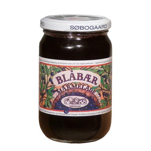 Blåbærmarmelade økologisk   400 Gram     fra Søbogaard