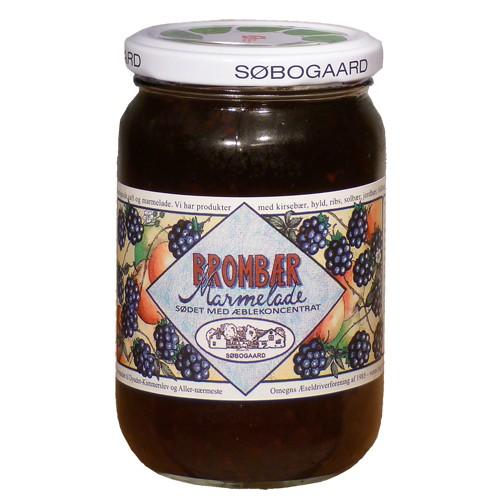 Brombærmarmelade Sødet Med æble økologisk   390 Gram     fra Søbogaard