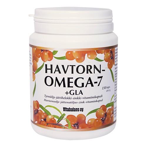 Havtorn Omega 7+gla   150 Kapsler     fra Vitabalans
