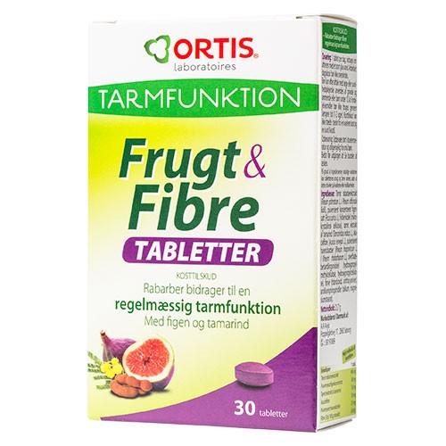 Frugt & Fibre Tabletter   30 Tabletter     fra Ortis