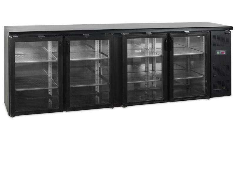 Backbar   Bar Køleskab   4 Døre I Glas   Cbc410g fra Tefcold