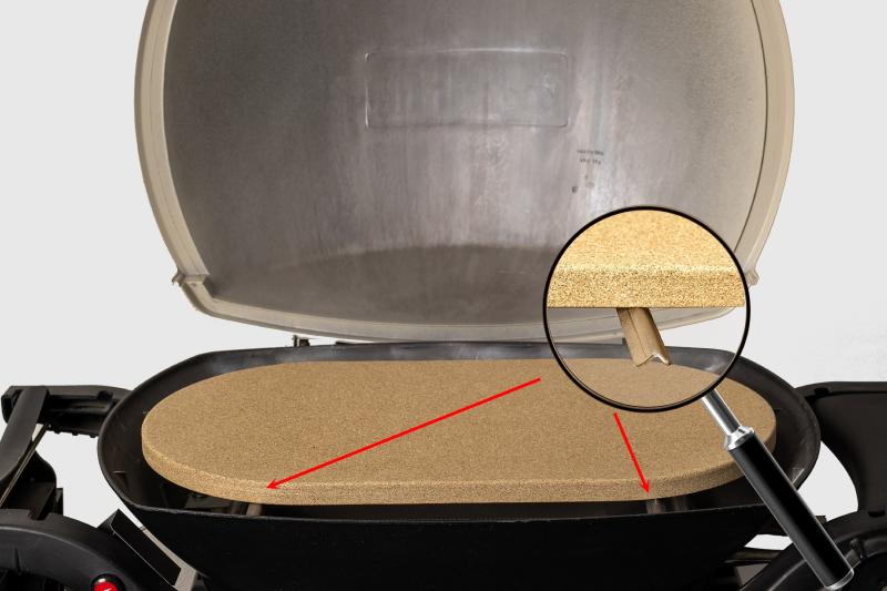 Pizzakit: Dobbelt   I 2,0 Cm. Til Q 300 320 3000 3200 Inkl. Holder Og   Pizzaspade. fra Fredstone