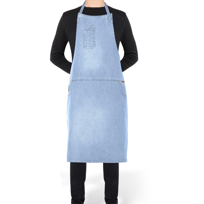 Five Pockets Comfort Fit Forklæde, Washed Indigo fra Dutchdeluxes