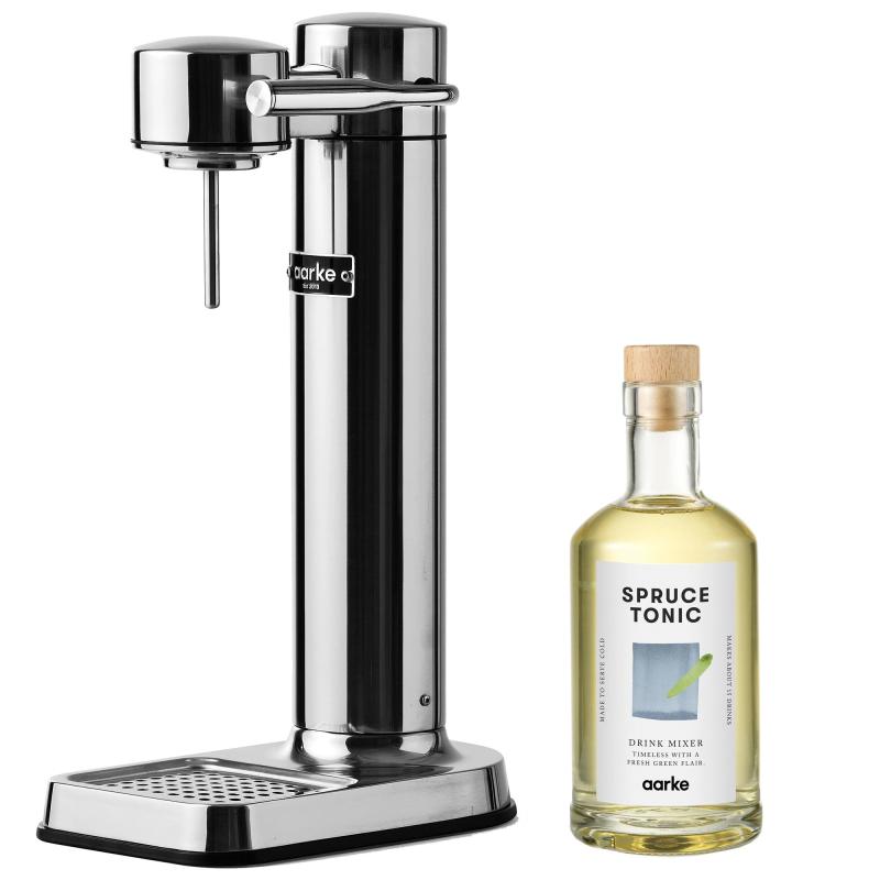 Drink Mixer Spruce Tonic + Carbonator 3, Poleret Stål fra Aarke