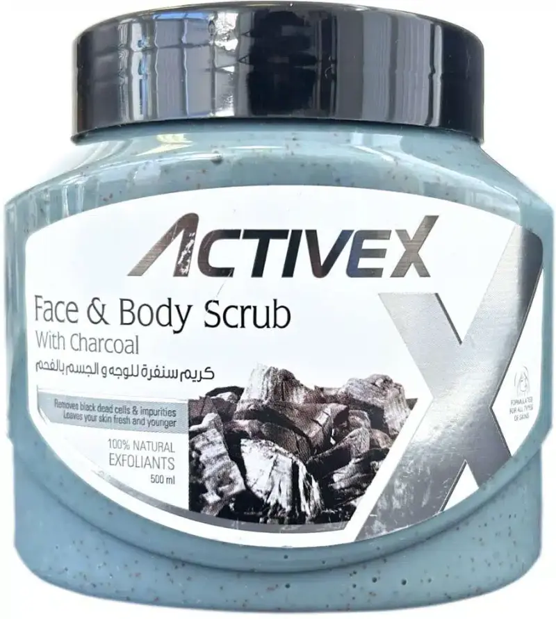 Activex Face & Body Scrub Charcoal 500 Ml