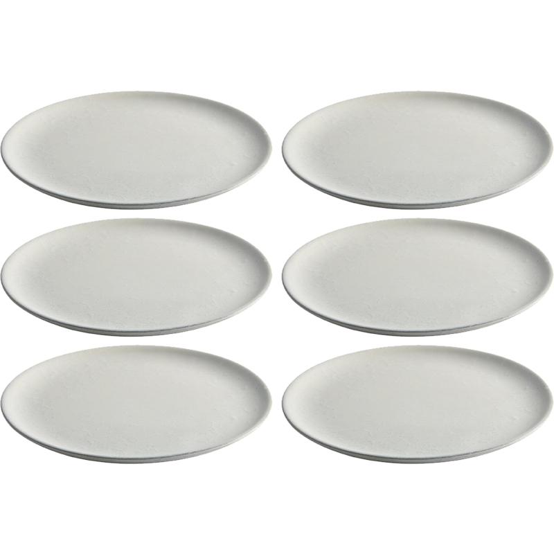 Raw Frokosttallerken 23 Cm, Arctic White, 6 Stk. fra Aida
