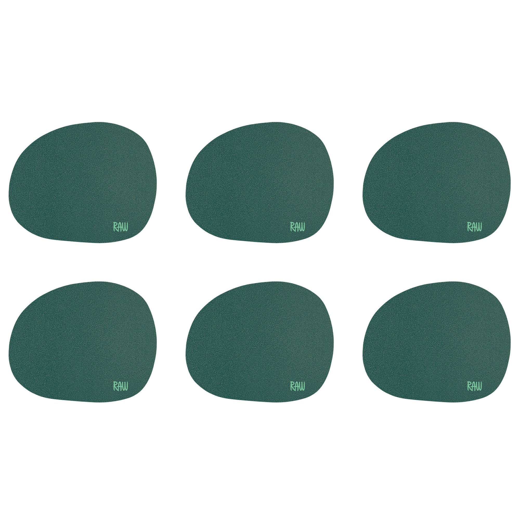 Raw Glasunderlag Silikone, Dark Green, 6 Stk. fra Aida
