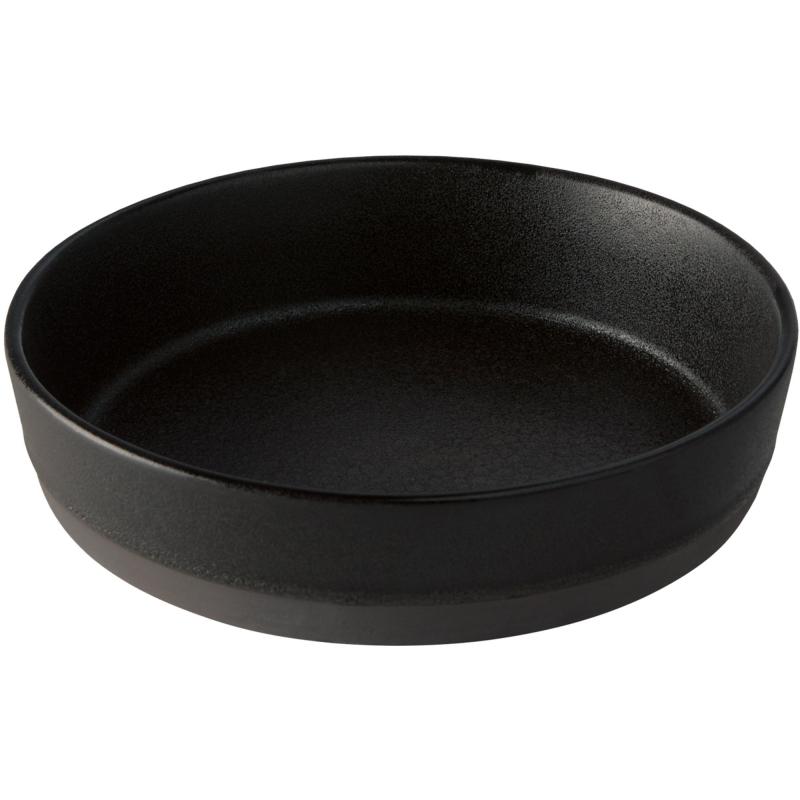 Raw Suppetallerken, Titanium Black fra Aida