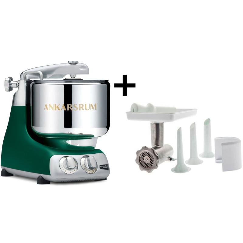 Assistent Akm 6230 Røremaskine + Kødhakker, Forest Green fra Ankarsrum