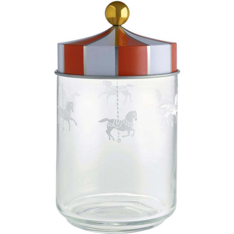 Circus Glaskrukke Med Låg, 100 Cl. fra Alessi