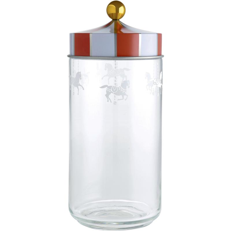 Circus Glaskrukke Med Låg, 1,5 Liter fra Alessi