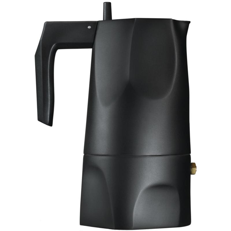 Ossidiana Espressobrygger 3 Kopper, Sort fra Alessi