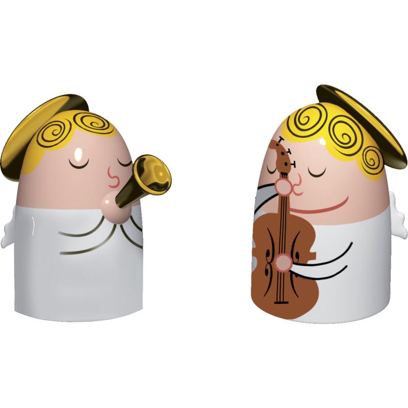 Engle Med Instrumenter Porcelænsfigurer fra Alessi