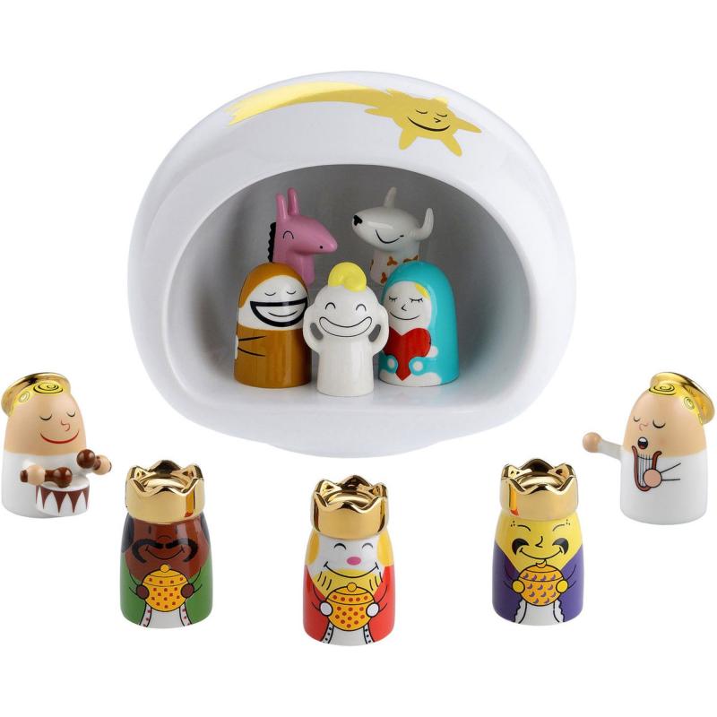 Krybbespil I Porcelæn, Guld fra Alessi