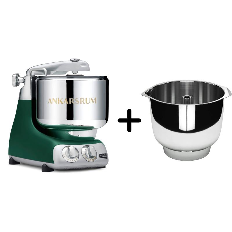 Akm 6230 Køkkenmaskine + Assistent Original Piskeskål, Forest Green fra Ankarsrum