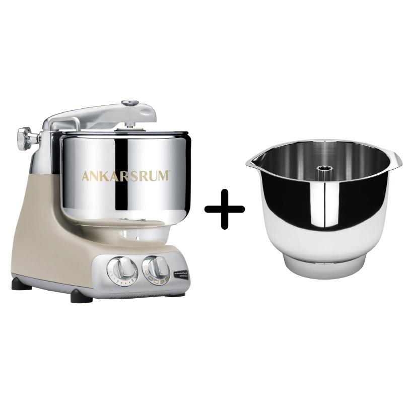 Akm 6230 Køkkenmaskine + Assistent Original Piskeskål, Harmony Beige fra Ankarsrum