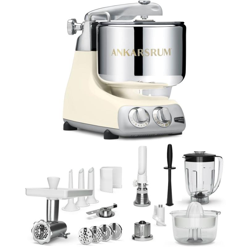 Akm 6230 Køkkenmaskine + Deluxe Pakke, Lys Creme fra Ankarsrum