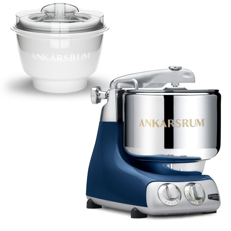 Akm 6230 Røremaskine Med Ismaskine, Ocean Blue fra Ankarsrum