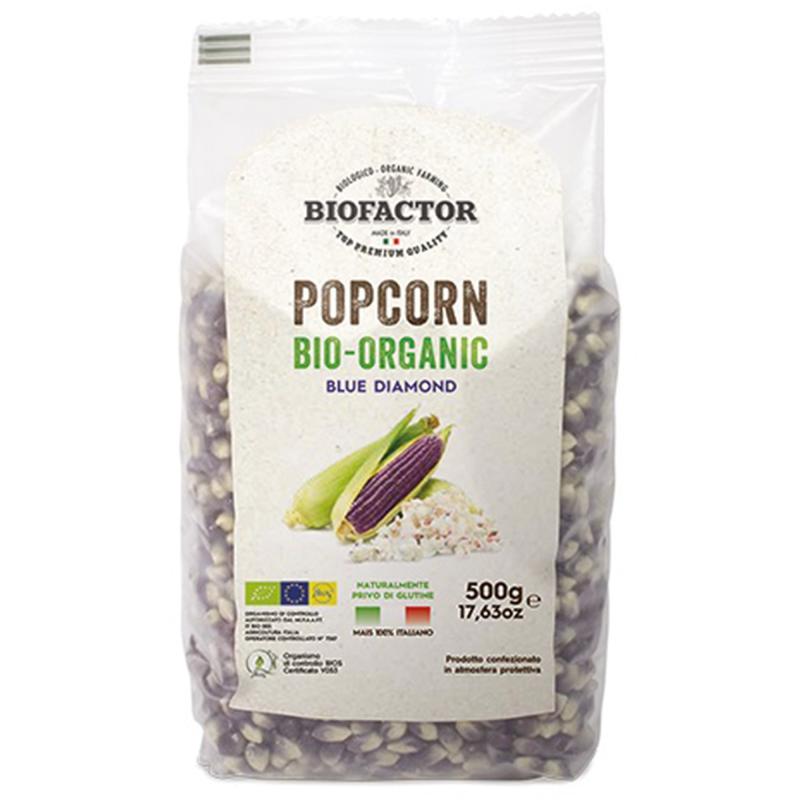 økologiske Popcorn, 500 G, Blå fra Biofactor