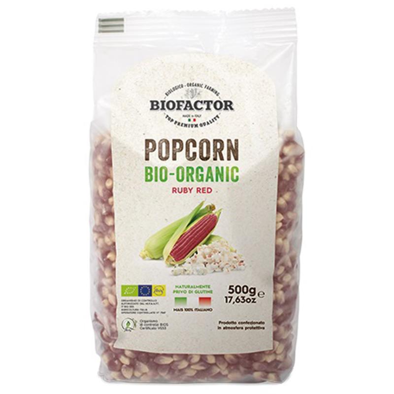 økologiske Popcorn, 500 G, Rød fra Biofactor