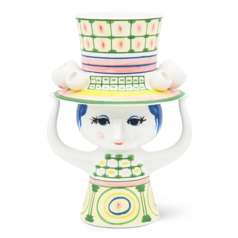 Lady With Hat Vase 24,5 Cm, Grøn fra Bjørn Wiinblad