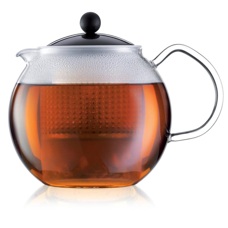Assam Tekande Med Glashåndtag, 1,5 L, Sort fra Bodum