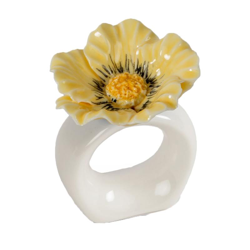 Poppy Servietring 2 Pak, Beige fra Byon