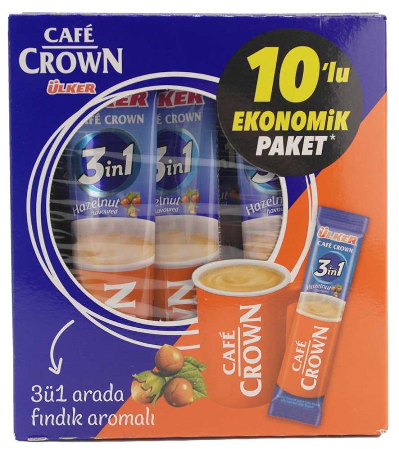 ãlker Café Crown 3in1 Instant Coffee Hazelnut 10 Stk
