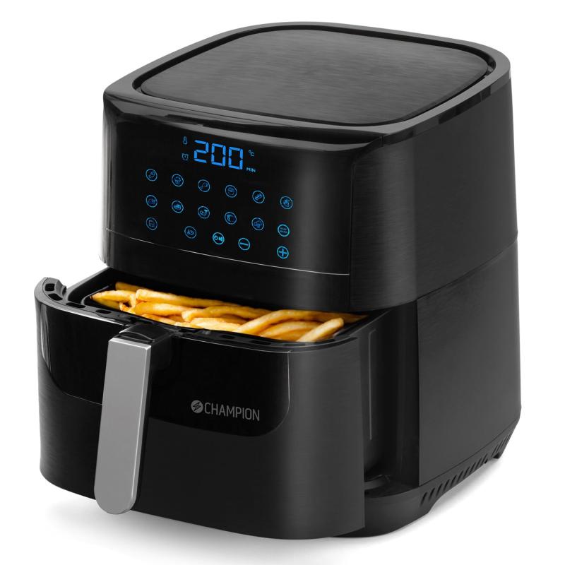 Ceramic  Af600 Airfryer 5,5 Liter, Sort fra Champion