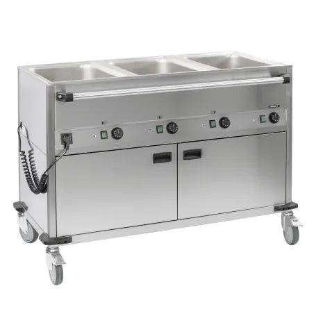 Bain Marie   Vogn Med Hjul   Med Varmeskab   3 X Gn 1 1 fra Casselin