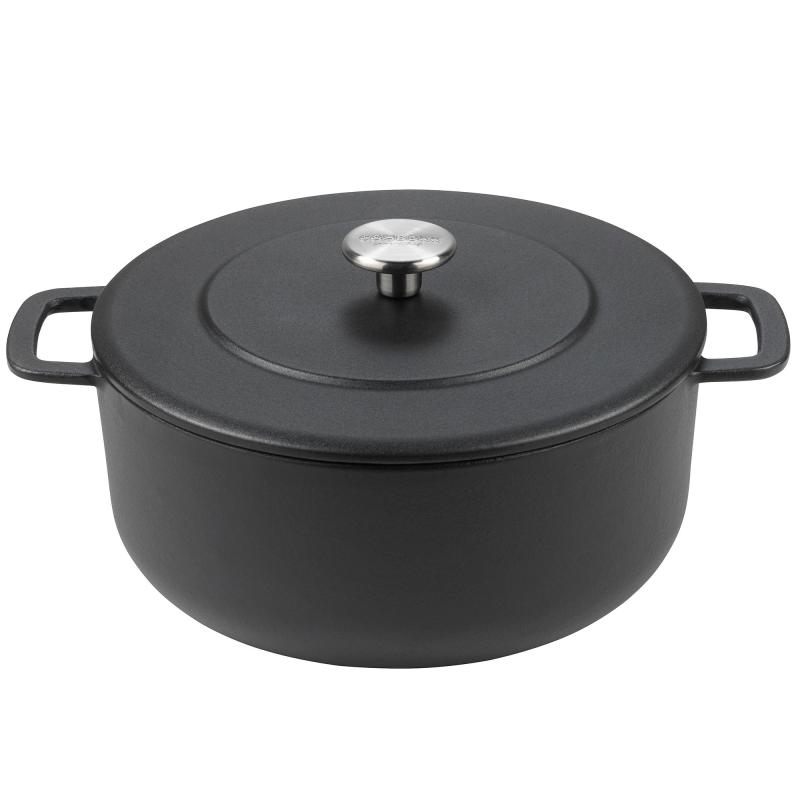 Støbejernsgryde Emaljeret, 24 Cm. Sort fra Combekk