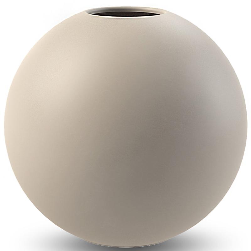 Ball Vase, 20 Cm, Sand fra Cooee Design