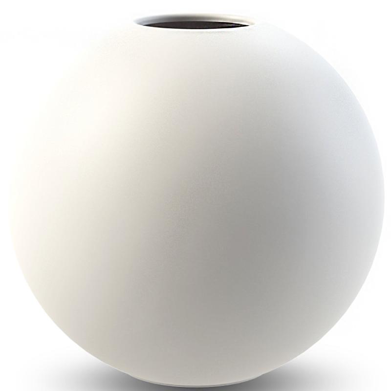 Ball Vase, 10 Cm, White fra Cooee Design