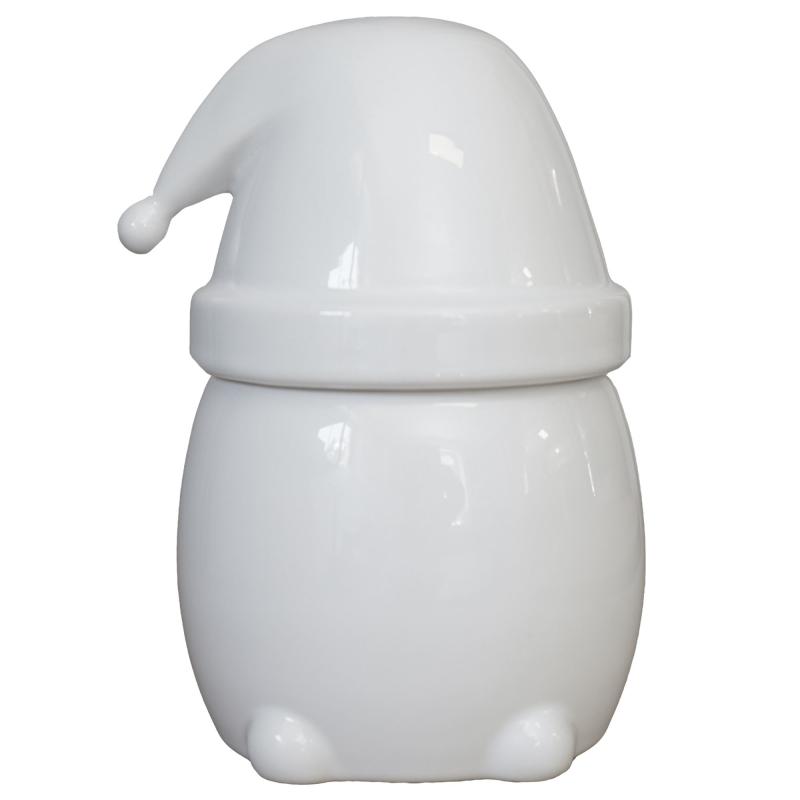 Eating Santa Skål, 12,5 Cm, Small, Shiny White fra Dbkd