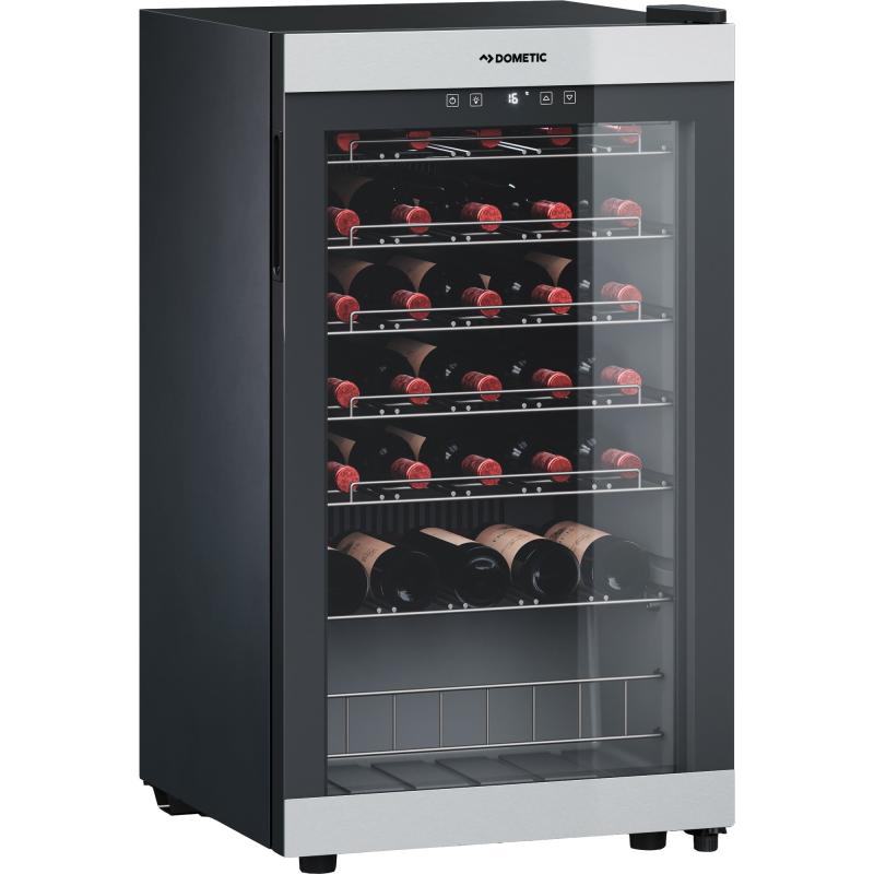 C35f Vinkøleskab, 35 Flasker, Sort Rustfrit Stål fra Dometic