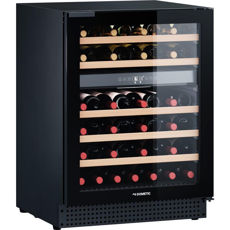 D46b Vinkøleskab, 2 Temperaturzoner, 46 Flasker, Sort fra Dometic