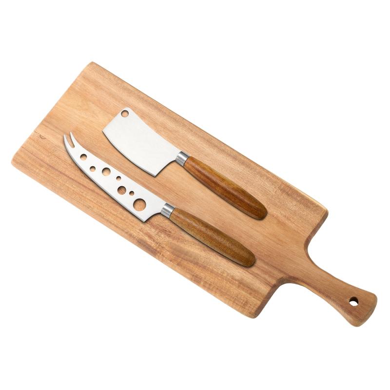 Sany Serveringsbræt 41 X 15 Cm & 2 Osteknive fra Dorre