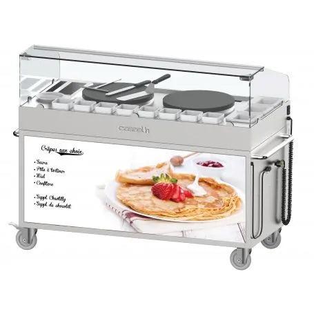 Crepes Vogn   2 Plader ø400   Hjul Og Plads Til Opbevaring M.v. fra Casselin