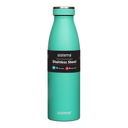 Drikkedunk Med Termo I Rustfrit Stål Mintgrøn   500 Ml     fra Sistema