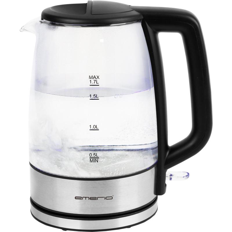 Elkedel 1,7 Liter, Glas fra Emerio