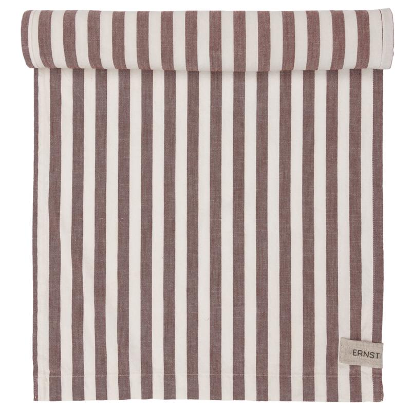 Løber Bred Stribe 45x150 Cm, Rød Hvid fra Ernst
