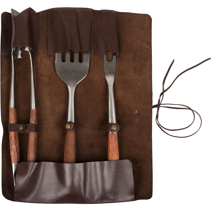 Grillsæt 3 Dele 40 Cm, Rustfrit Stål fra Espegard