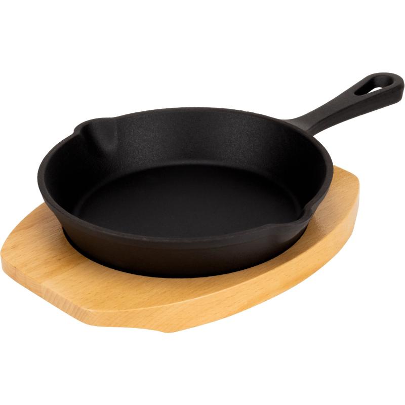 Støbejerns Serveringsgryde 16 Cm, Bordskåner I Træ fra Essentials