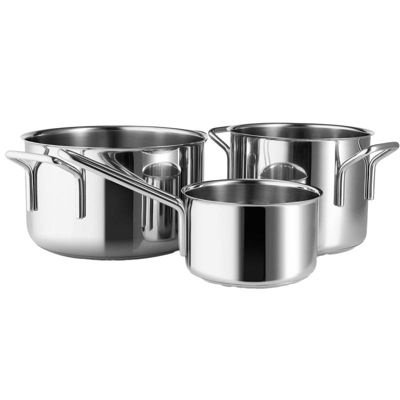 Grydesæt 3 Dele, Rustfrit Stål fra Eva Trio