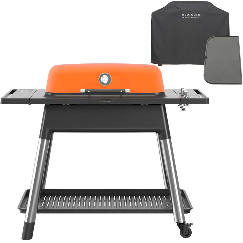 Furnace Gasgrill + Grillbetræk & Grillplade, Mat Orange fra Everdure