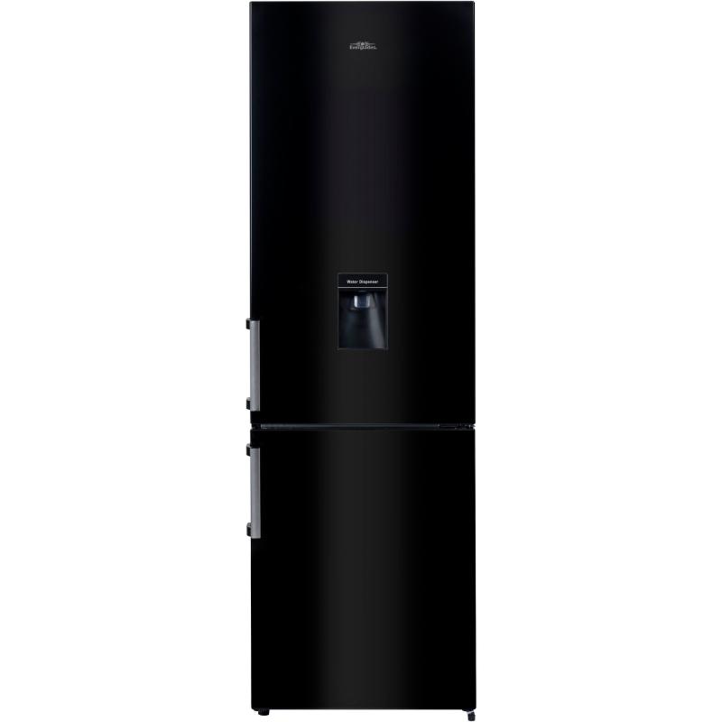 Evud4049 Køleskab Fryser Med Vanddispenser 198 + 71 Liter, Sort fra Everglades